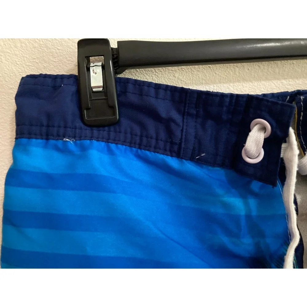 Corona Extra Swim Trunks‎ Shorts Men Size S Small Beer Palm Tree Striped Blue